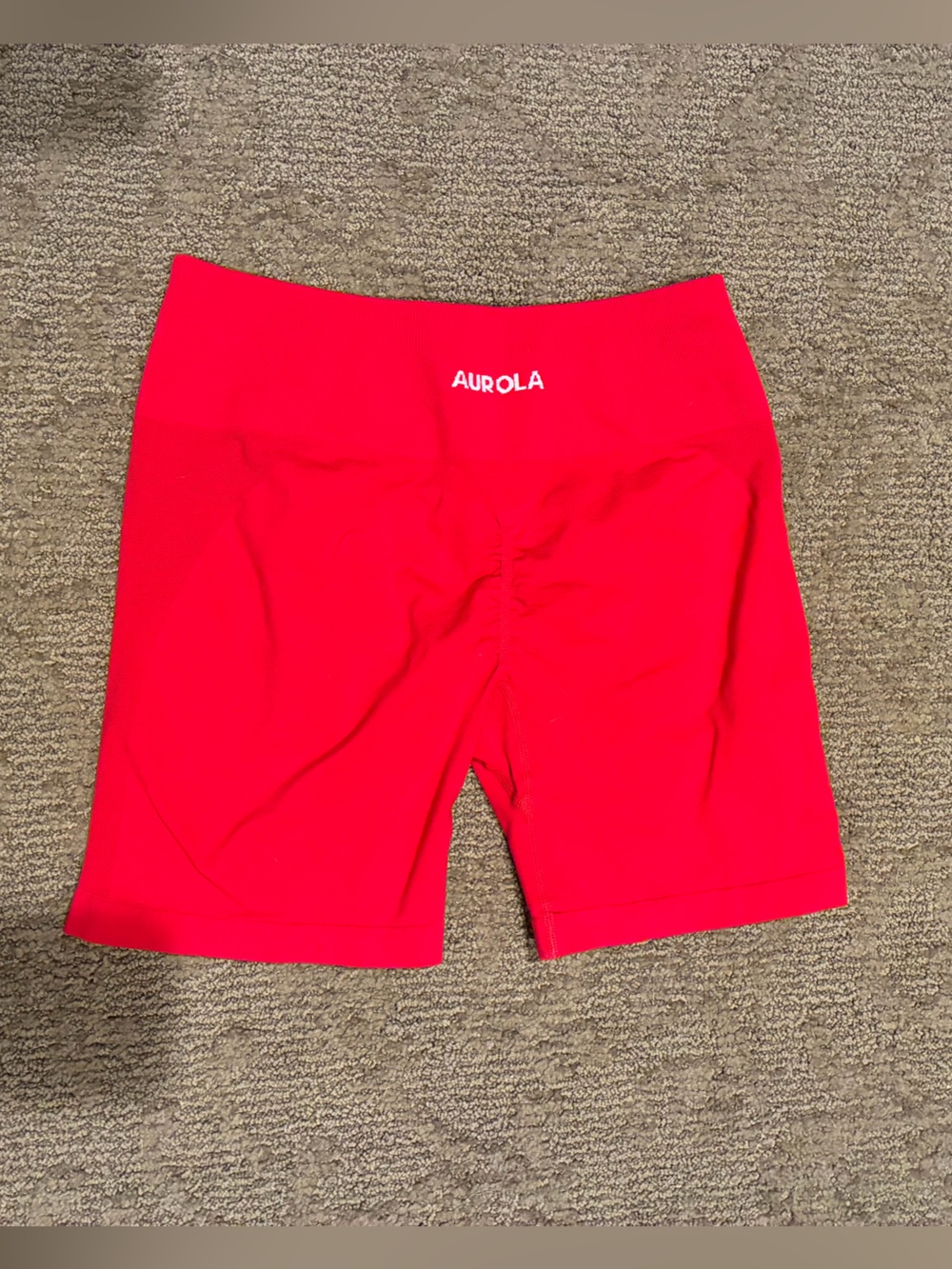 Women's Red Aurola Athletic Shorts